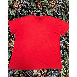 Polo Ralph Lauren Mens Red Shirt 2XL Vintage 90s Front Pocket Small Pony